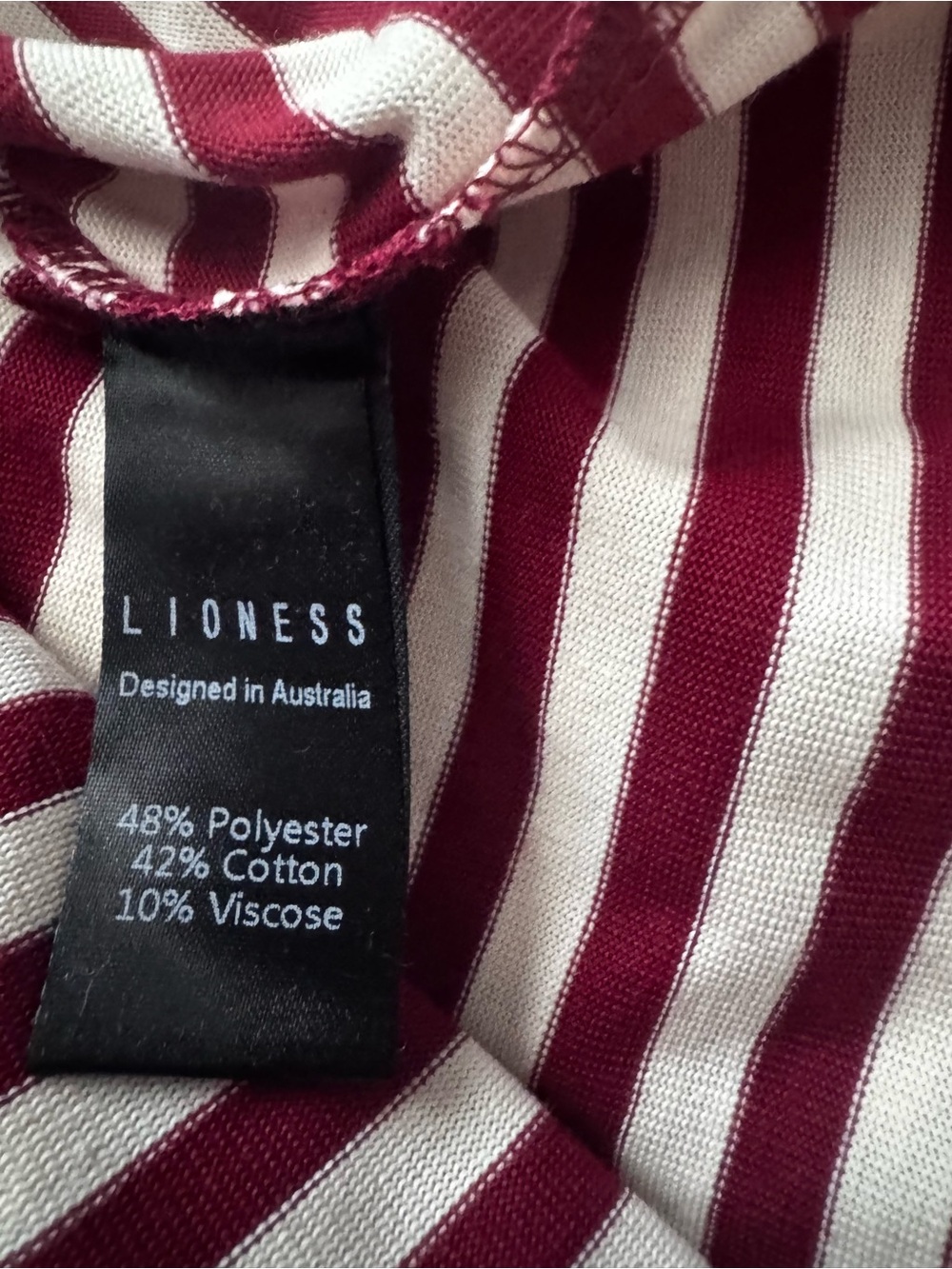 Lioness BLOOM LONG SLEEVE IN WINE STRIPE - Picture 6 of 6